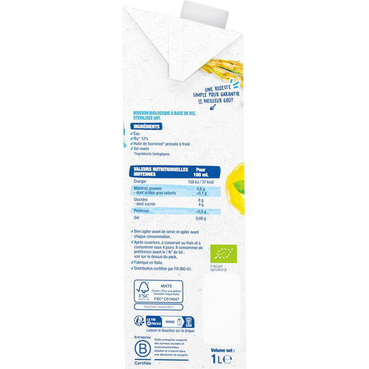 Boisson Végétale Bio Riz BJORG
