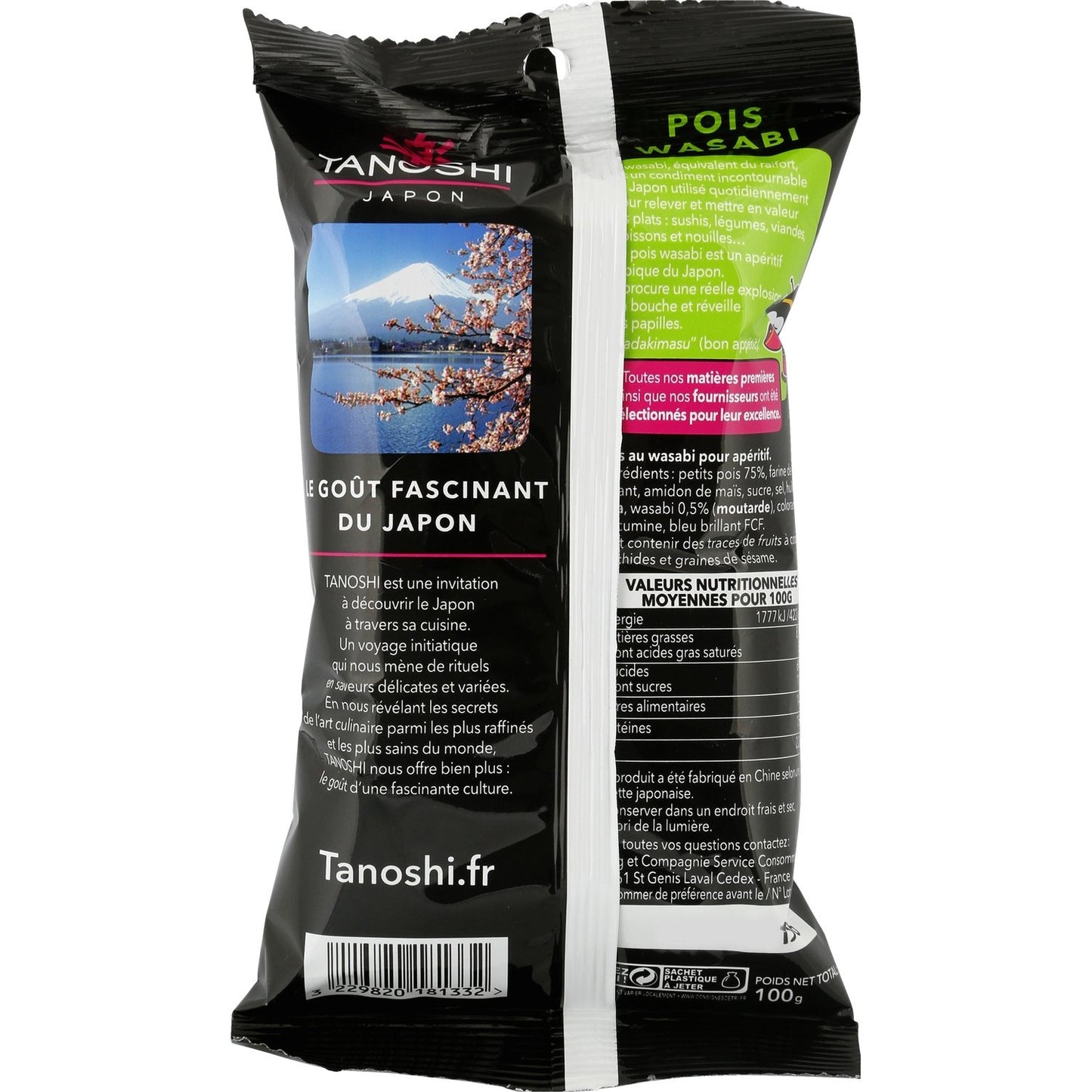 Biscuits Apéritif Crackers Pois Wasabi TANOSHI
