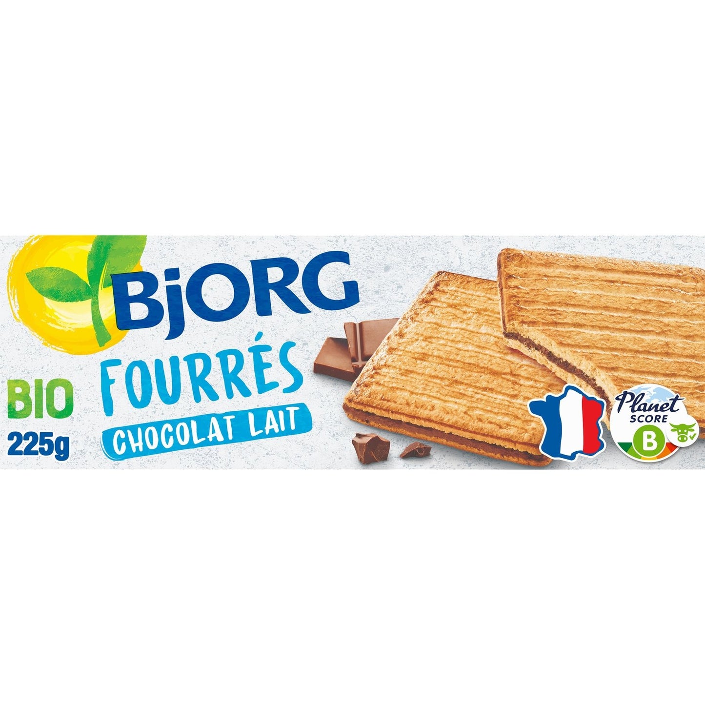 Biscuits Bio Chocolat Lait BJORG Le paquet de 225g