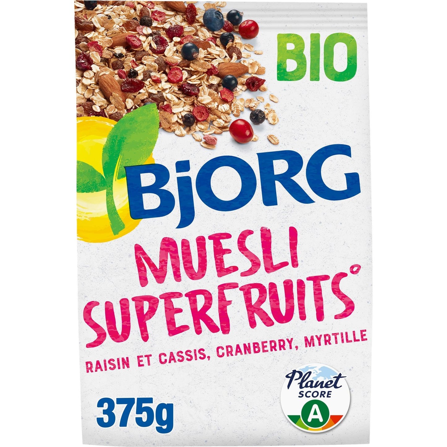 Céréales Bio Muesli Super Fruits BJORG Le paquet de 375g