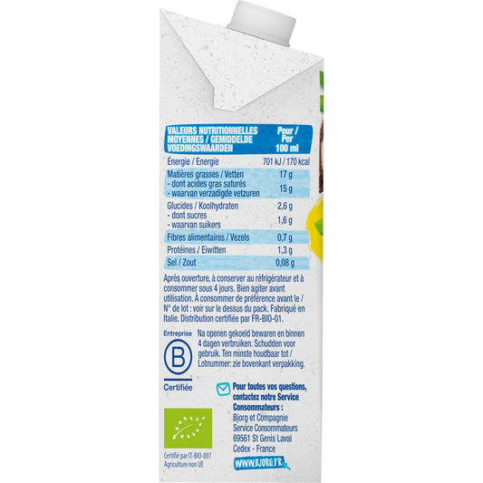 Lait de Coco Fluide Bio BJORG