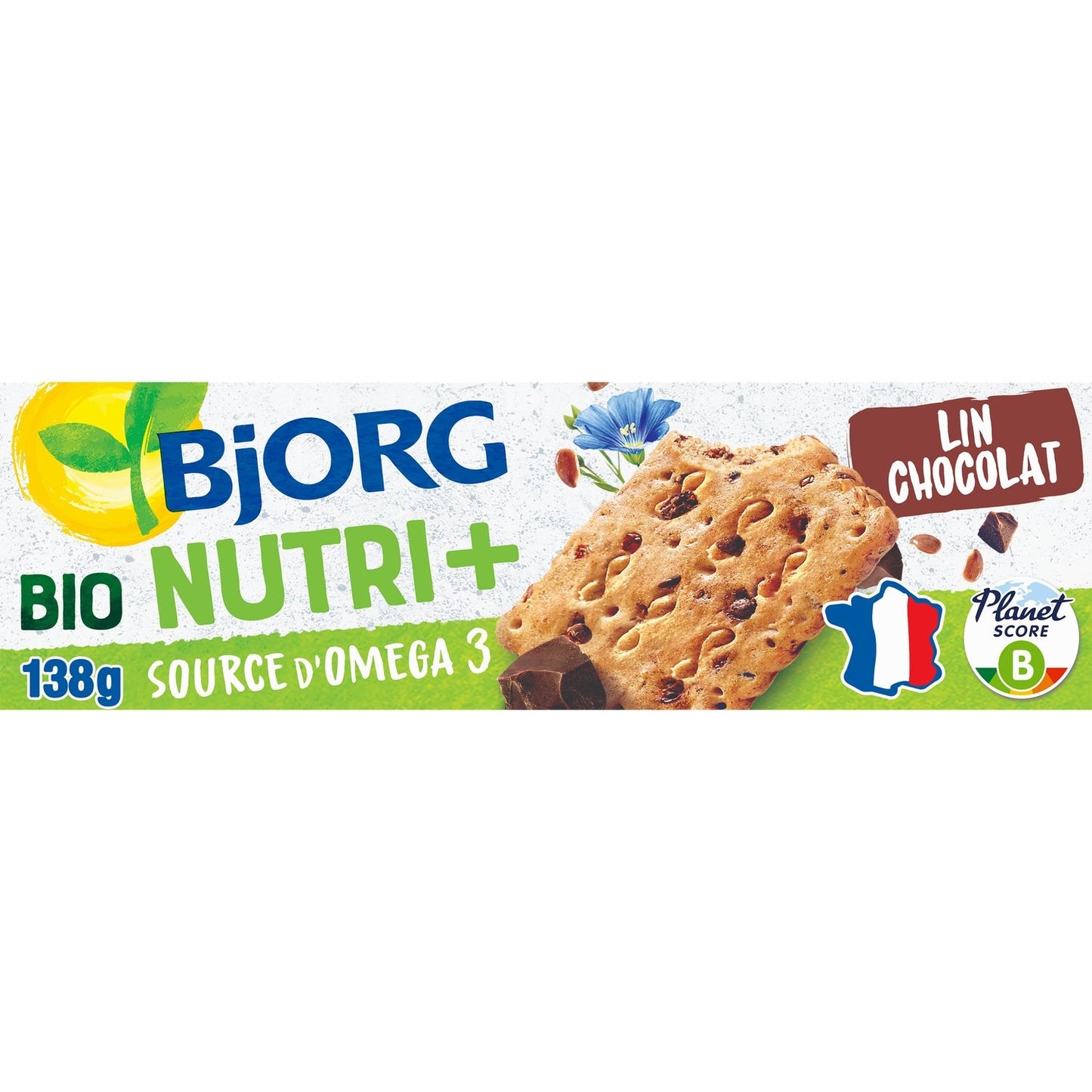 Biscuits Bio Lin Chocolat BJORG Le paquet de 138g