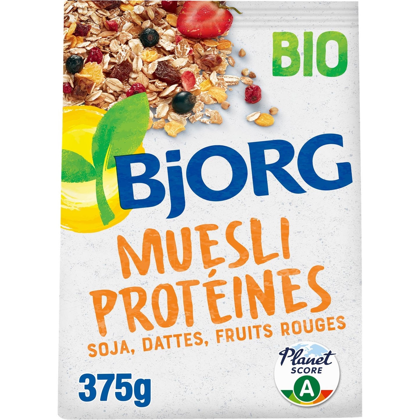 Céréales Bio Muesli Protéines Soja Sans Sucres Ajoutés BJORG La boite de 375g