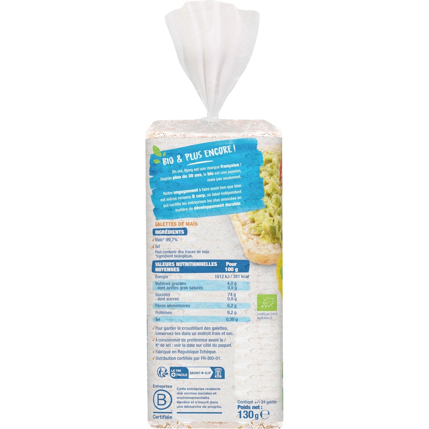 BJORG Bio Extra Dünne Maiswaffeln