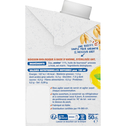 Boisson Végétale Bio Lait d'Avoine BJORG