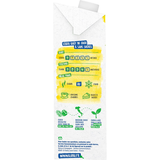 Boisson Végétale Bio Lait de Coco Sans Sucres BJORG