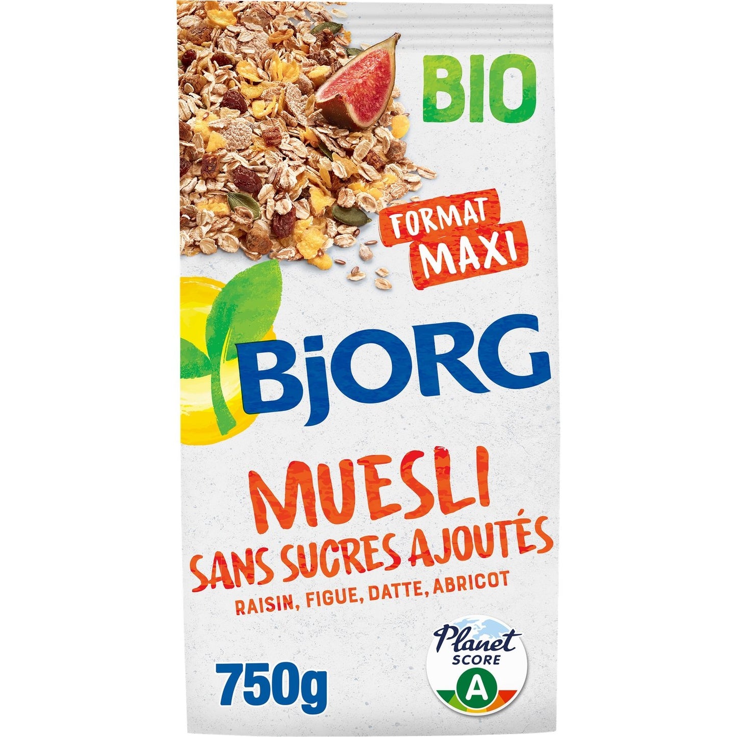 Céréales Bio Muesli Sans Sucres Ajoutés BJORG La boite de 750g