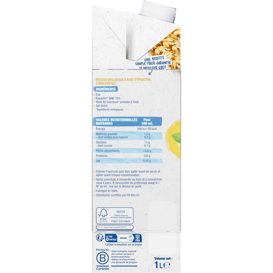 Boisson Végétale Bio Épeautre BJORG