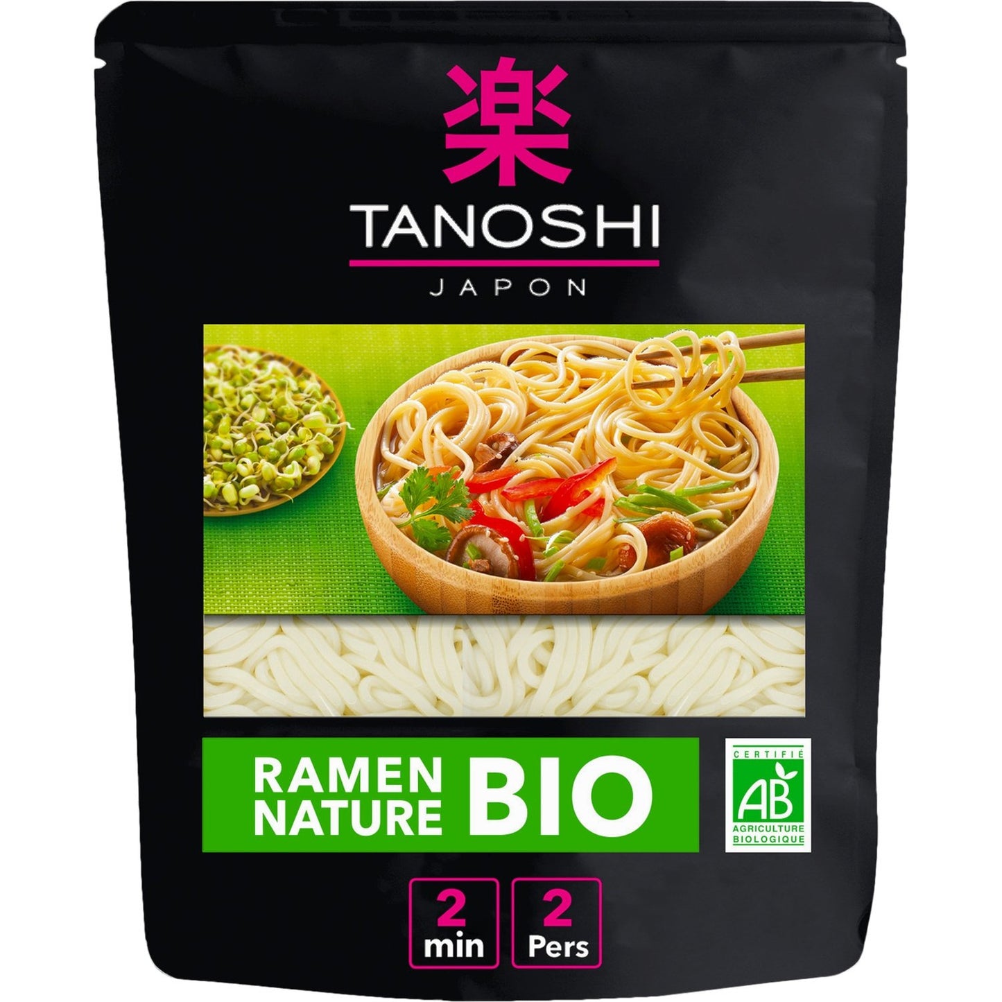 Ramen Nature Bio TANOSHI Le paquet de 340g