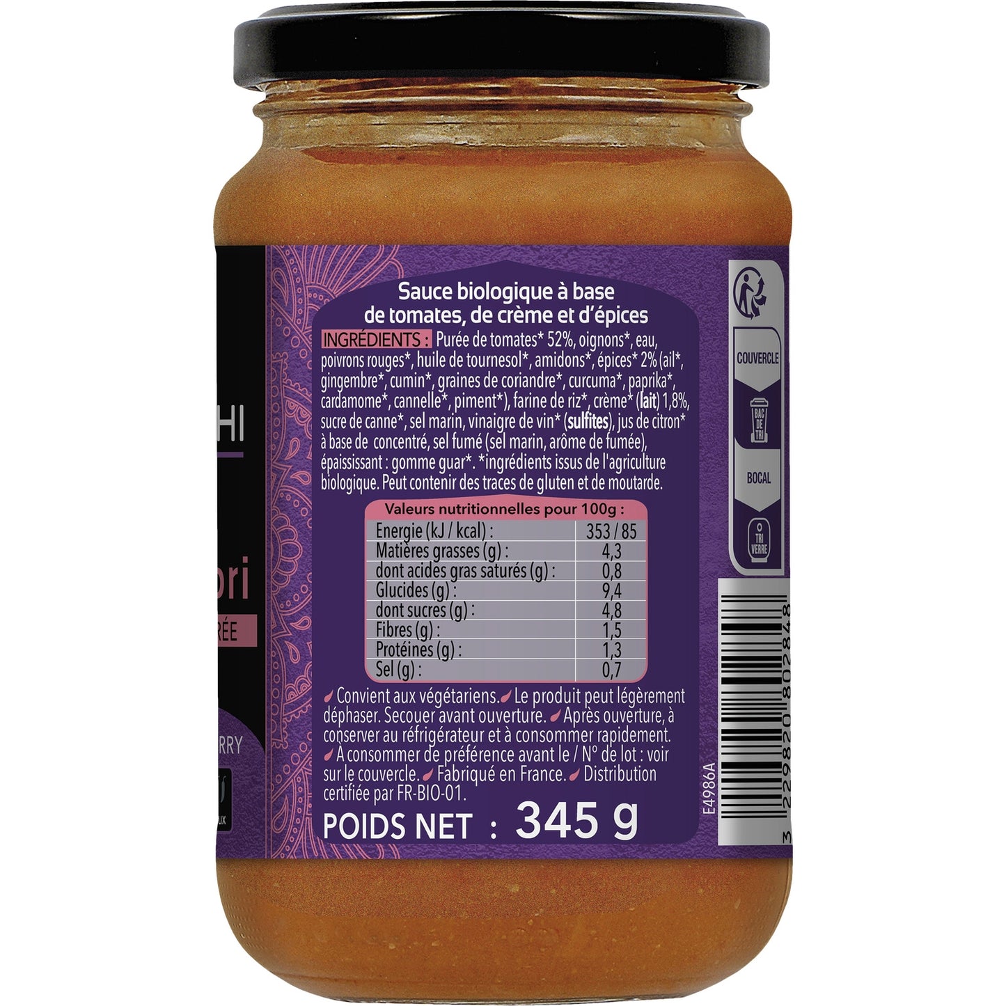 TANOSHI Organic Tandoori Curry Sauce