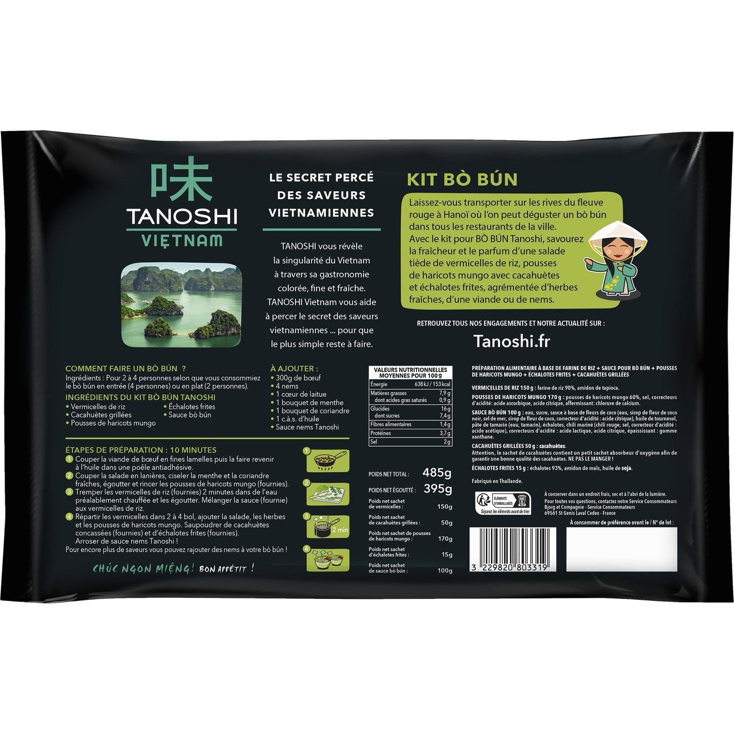 Cooked Meal Kit Bo Bun TANOSHI
