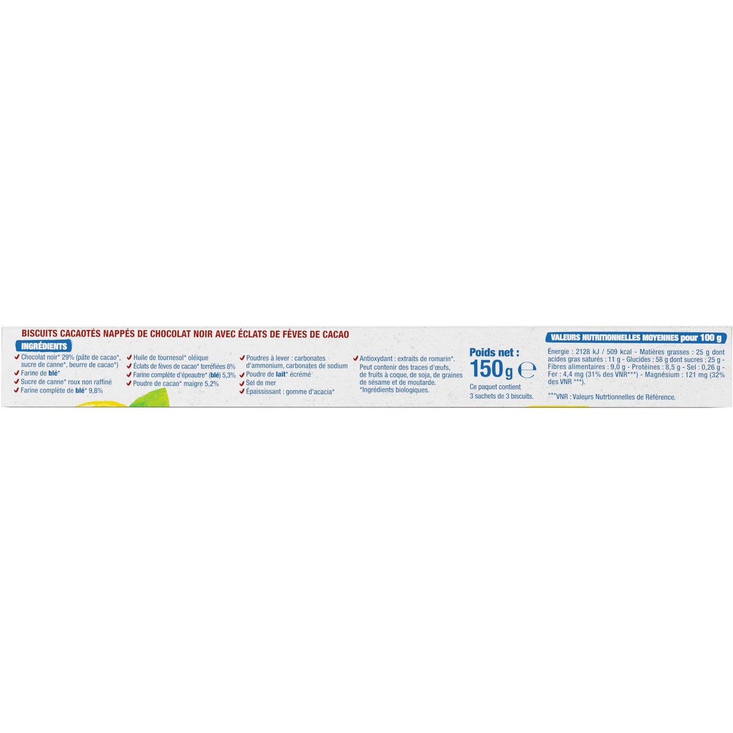 BJORG Organic Biscuits Coated with Intense Chocolate