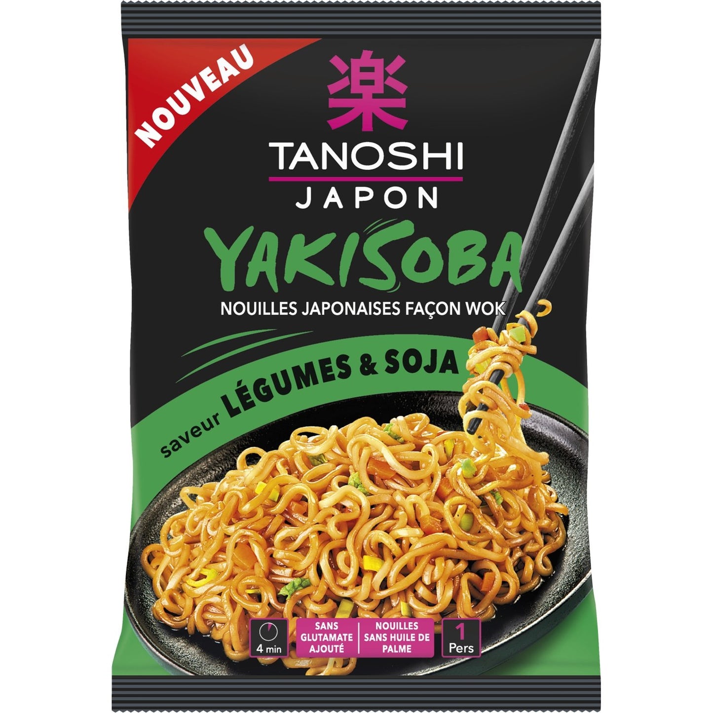 Yakisoba Légumes Soja TANOSHI la boite de 90g