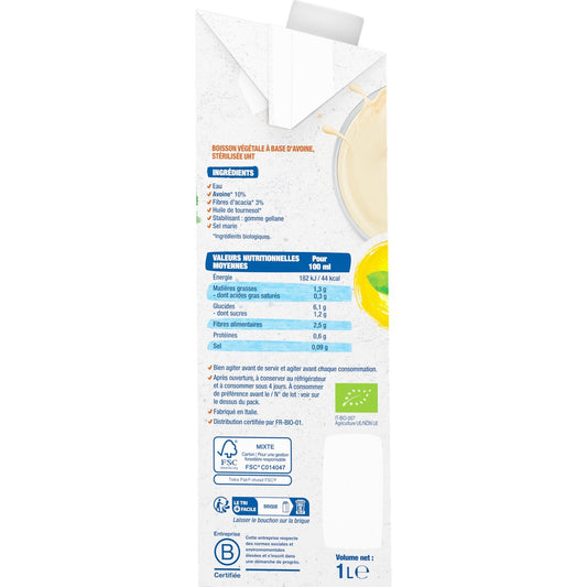 Boisson Avoine Fibres Bio BJORG