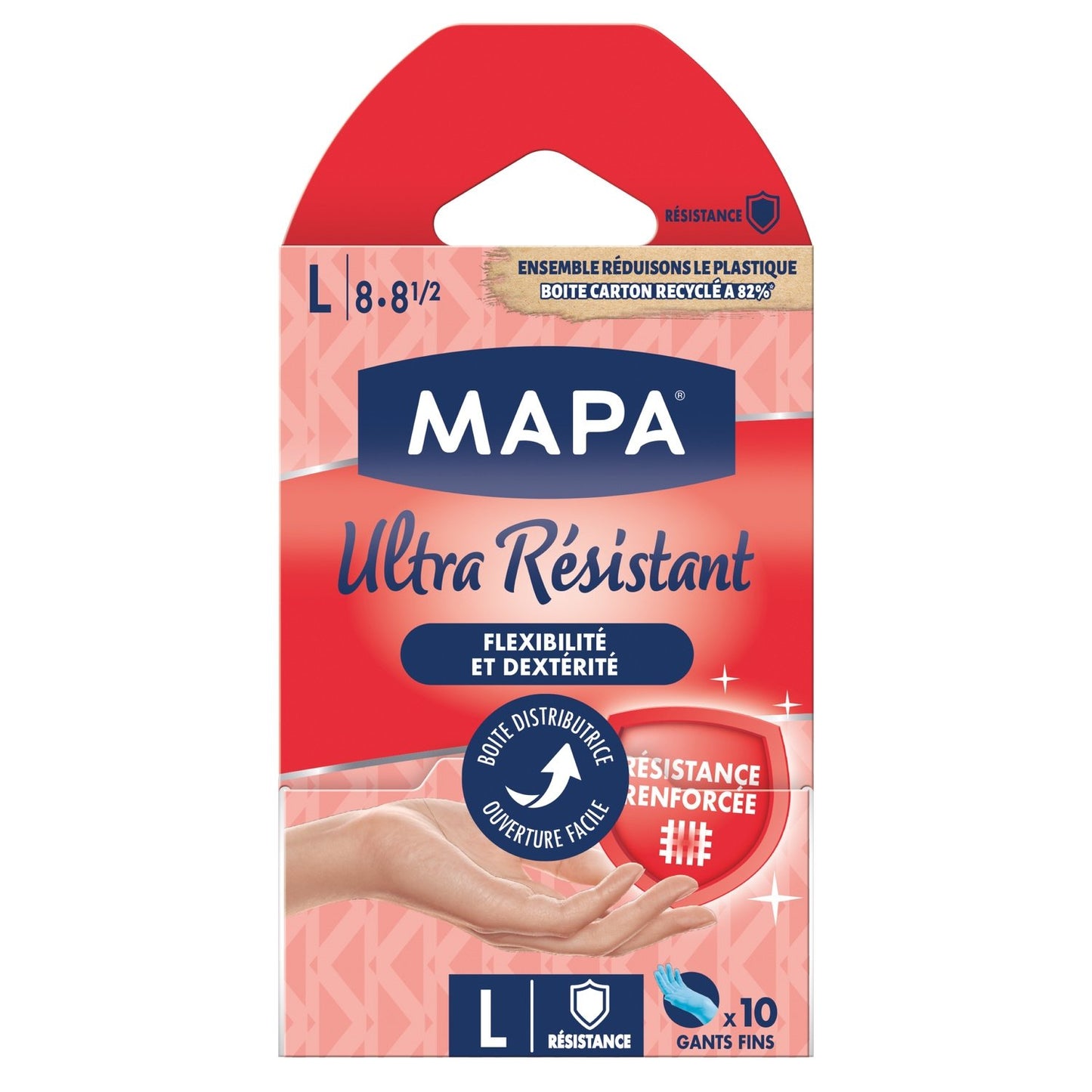 Gant de Ménage Ultra Résistant Taille L MAPA le lot de 10 gants