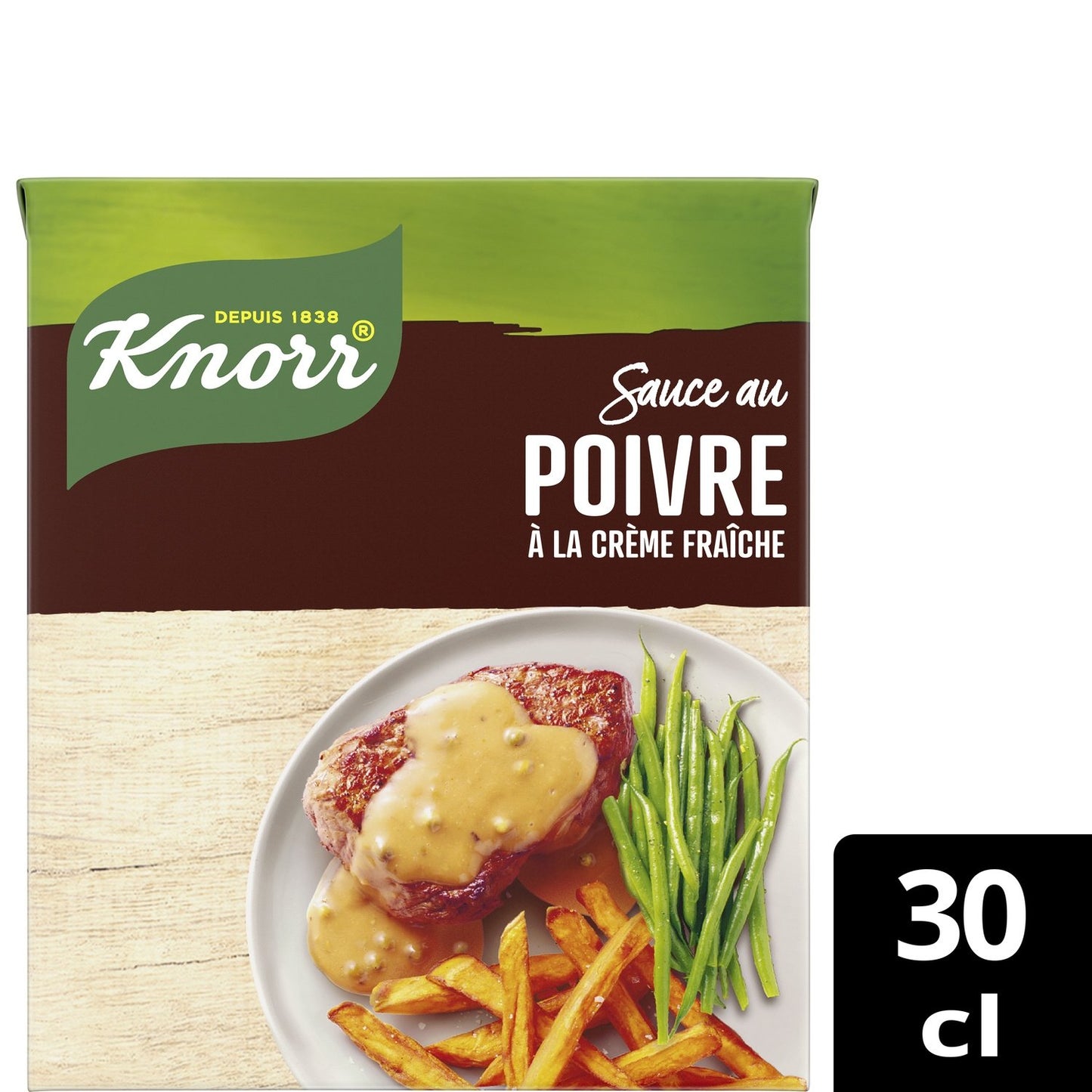 Sauce Liquide Poivre à la Crème Fraîche KNORR la brique de 30 cl