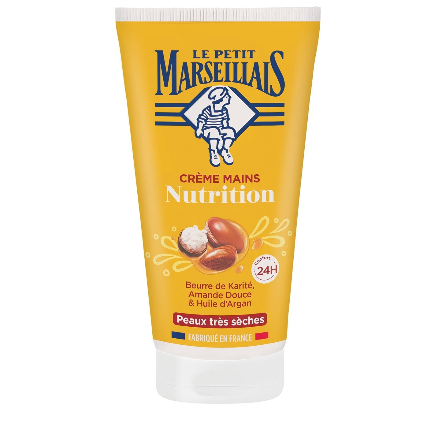 Crème Main Nutrition Karité Amande Douce Huile d'Argan LE PETIT MARSEILLAIS le tube de 75mL