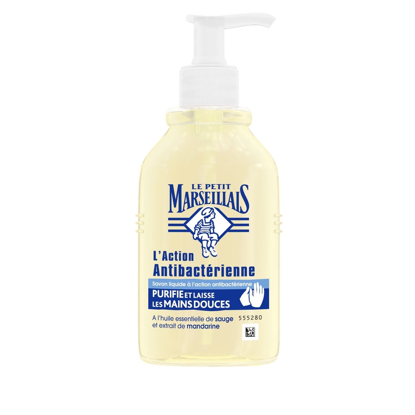 Liquid Hand Soap with Antibacterial Action and Sage Essential Oil and Mandarin Extract LE PETIT MARSEILLAIS