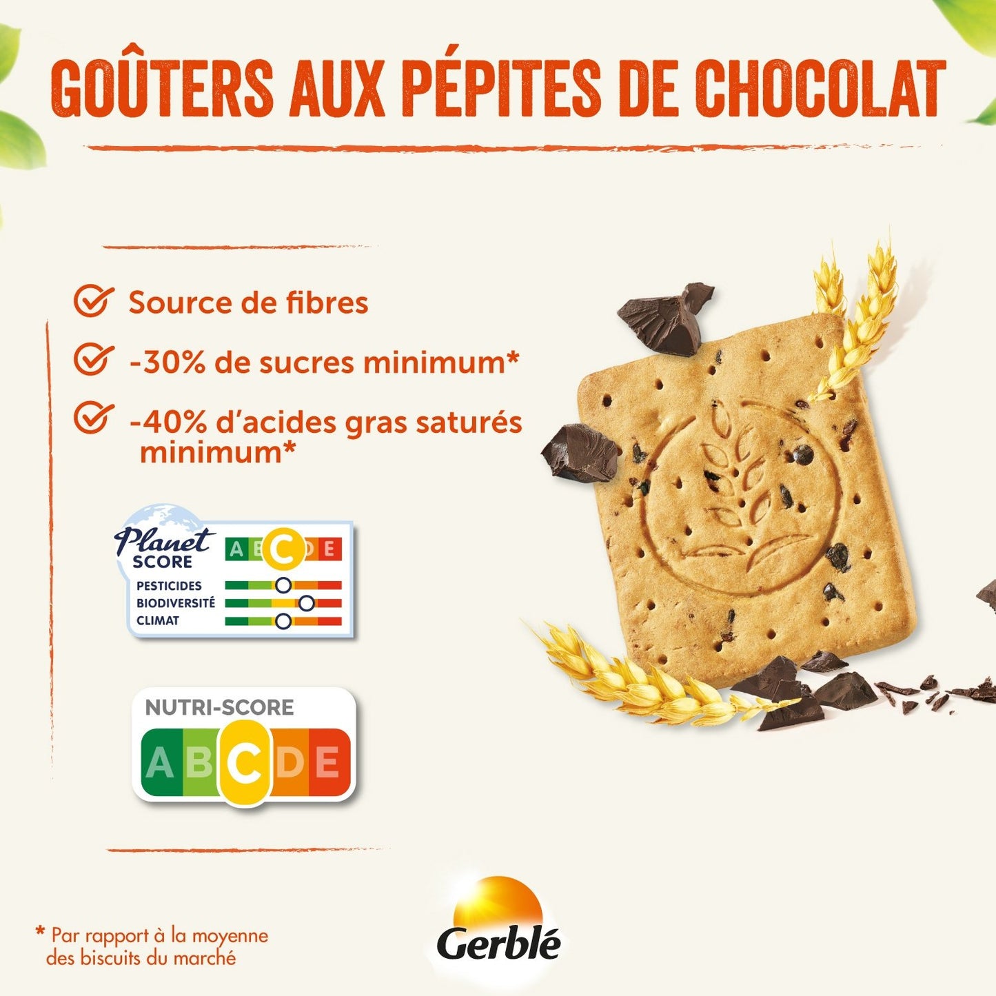 Biscuit Goûter Pépites Chocolat GERBLE