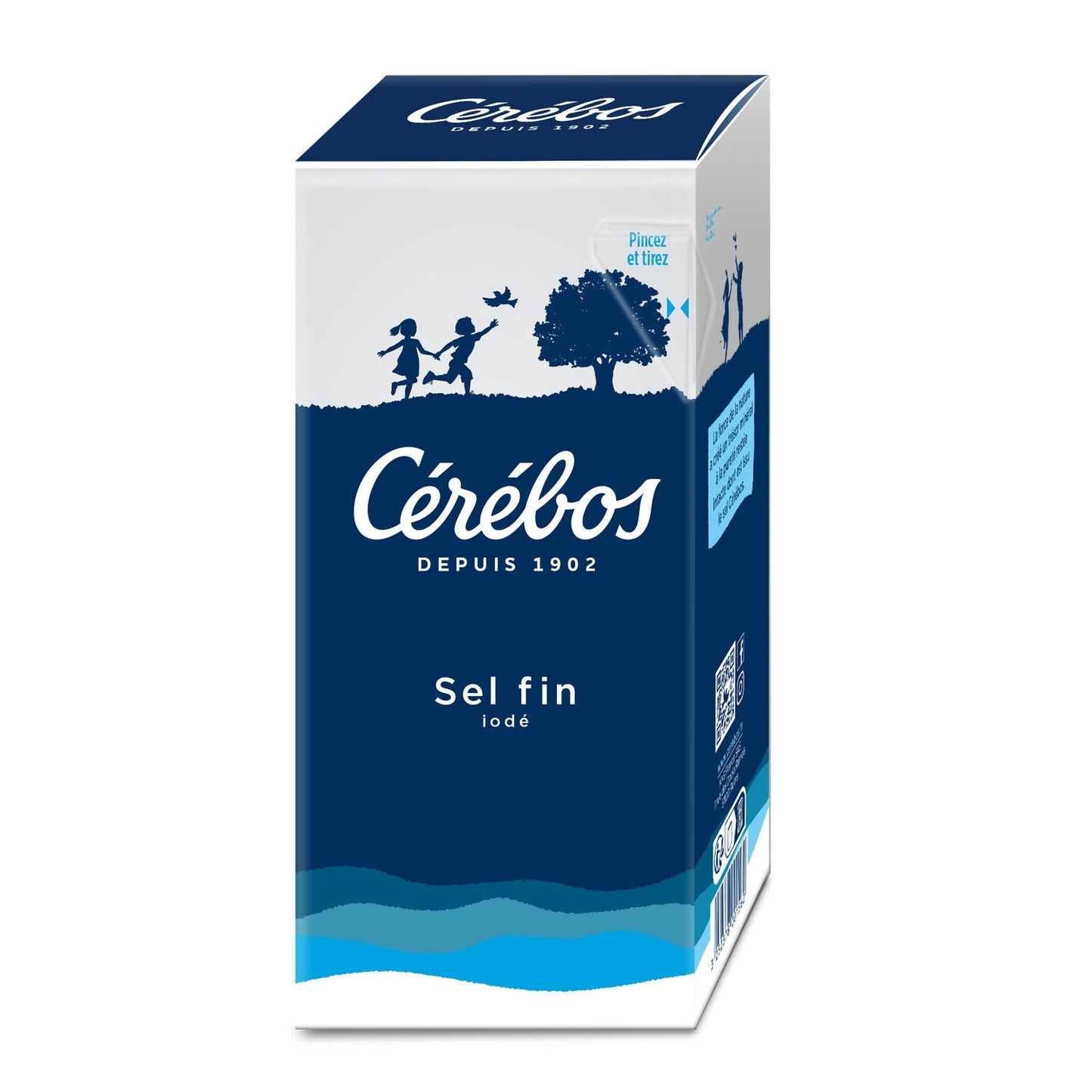 Sel Fin Iodé Fluoré CEREBOS la boite de 500 g