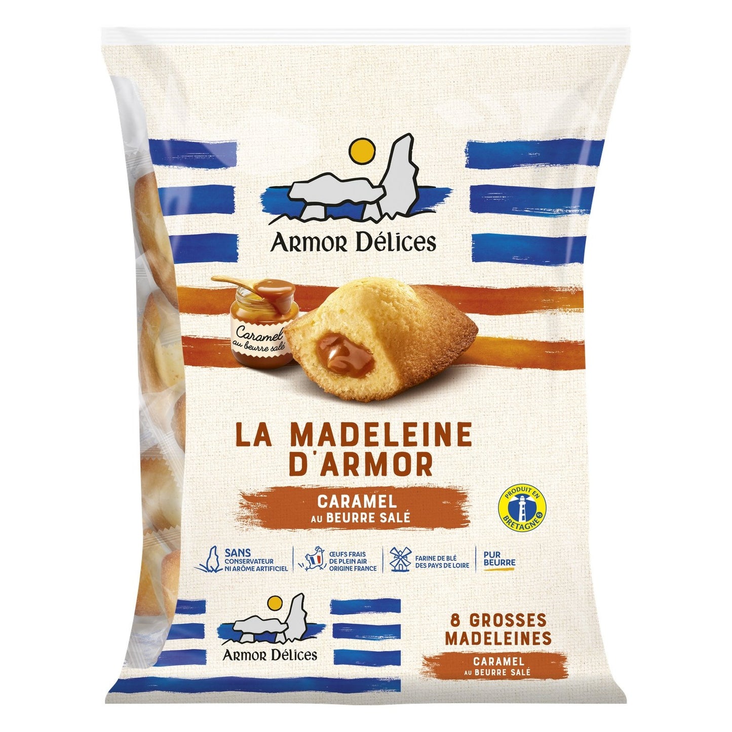 Madeleine d'Armor Caramel au Beurre Salé ARMOR DELICES le paquet de 264g
