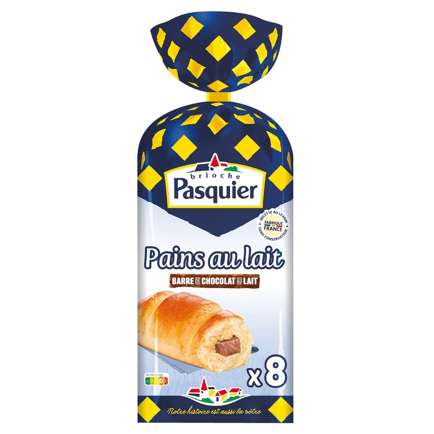 Pains au Lait Barre de Chocolat des Alpes PASQUIER le sachet de 320g