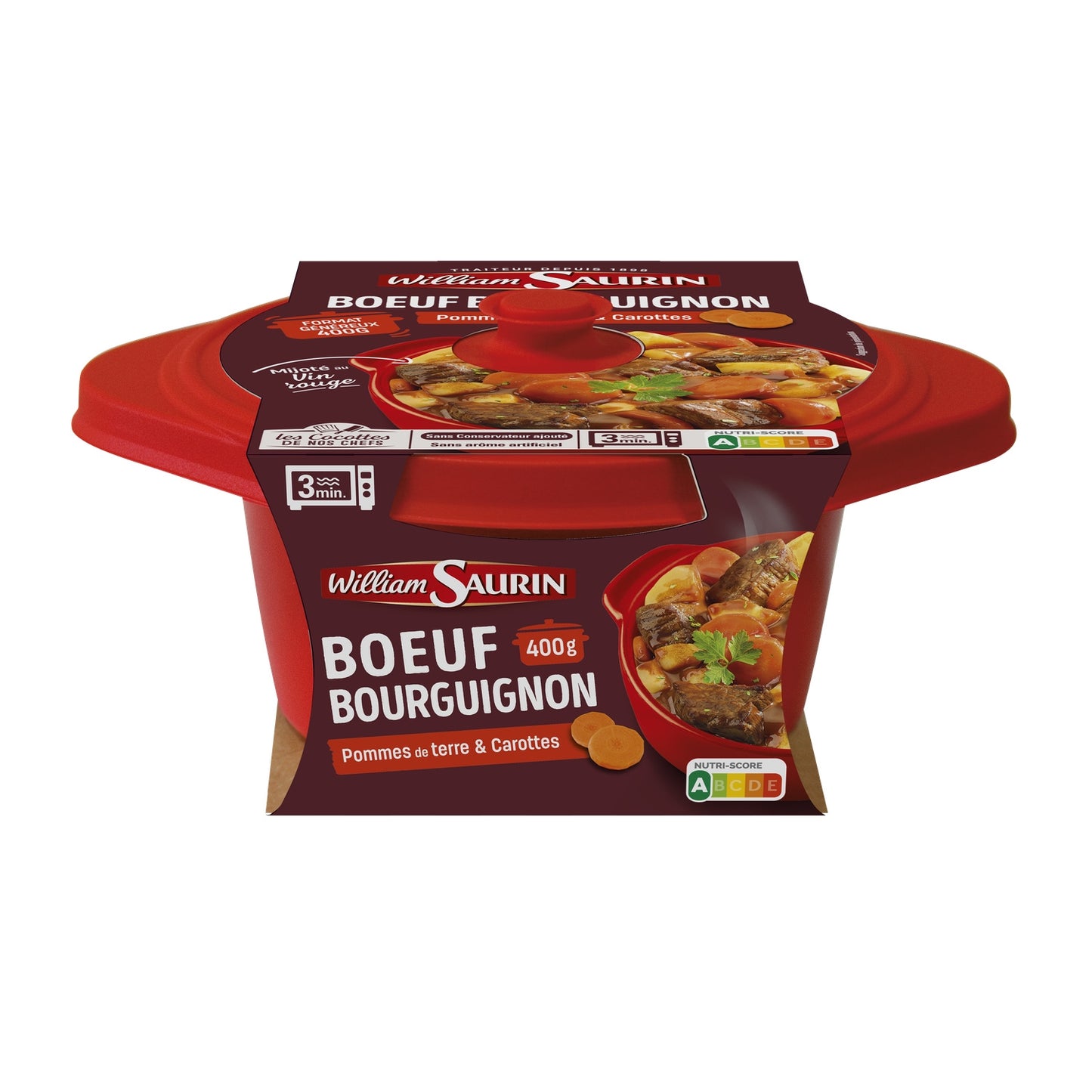 WILLIAM SAURIN Beef Bourguignon Cooked Dish