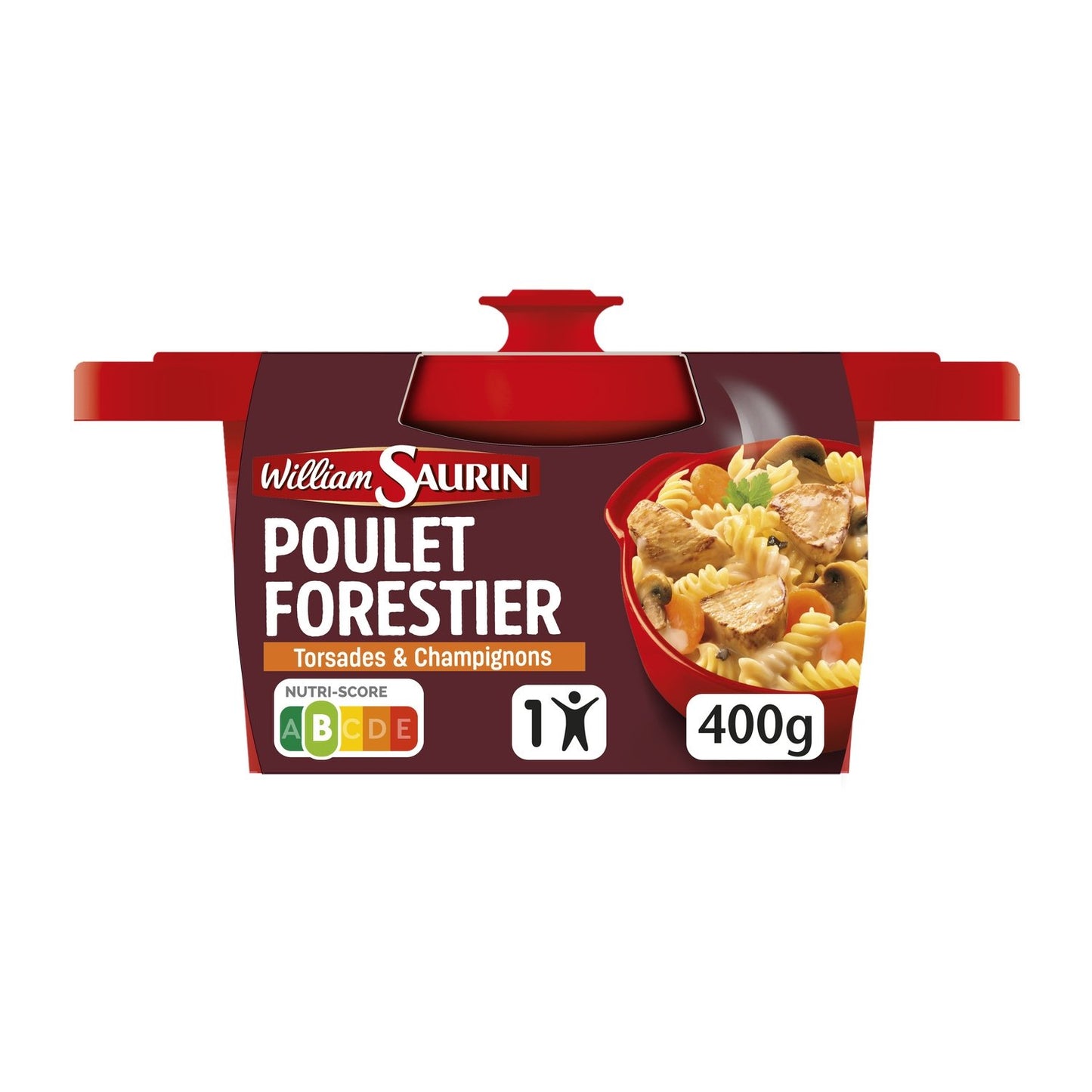 Plat Individuel Poulet Forestier WILLIAM SAURIN l'assiette de 400g