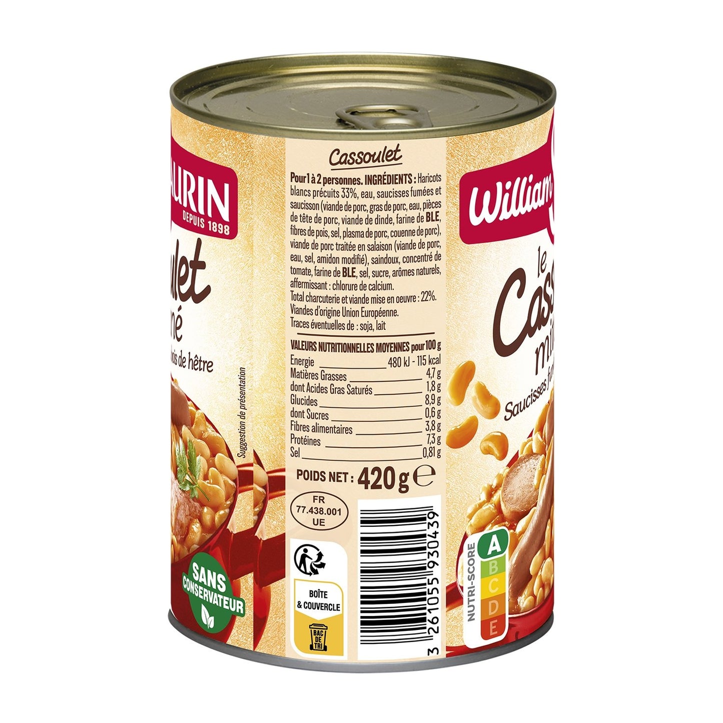 Individual Cassoulet Dish Slow-cooked WILLIAM SAURIN