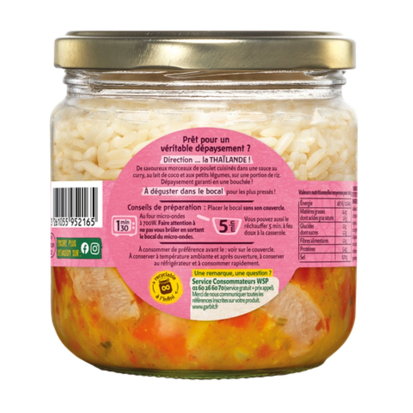 GARBIT Individual Coconut Chicken Curry Dish