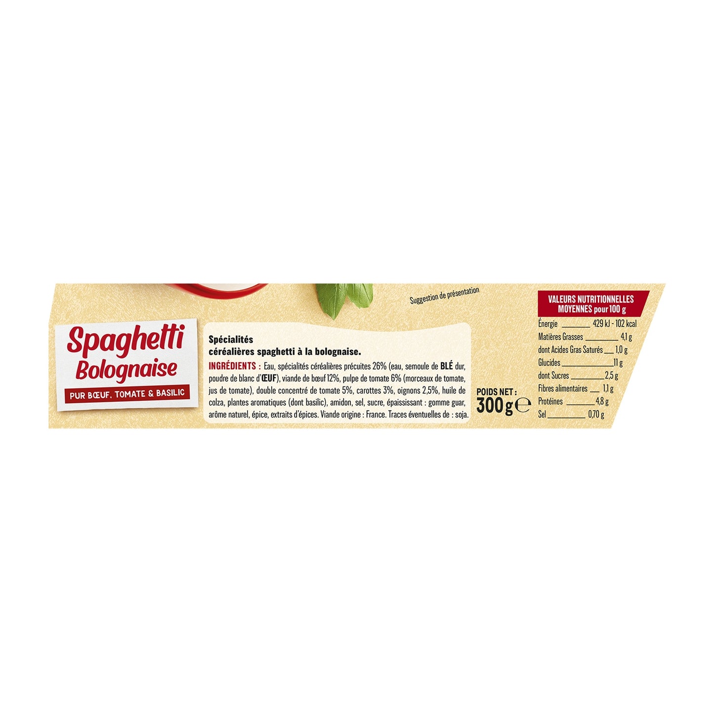 Ready Meal Spaghetti Bolognese WILLIAM SAURIN
