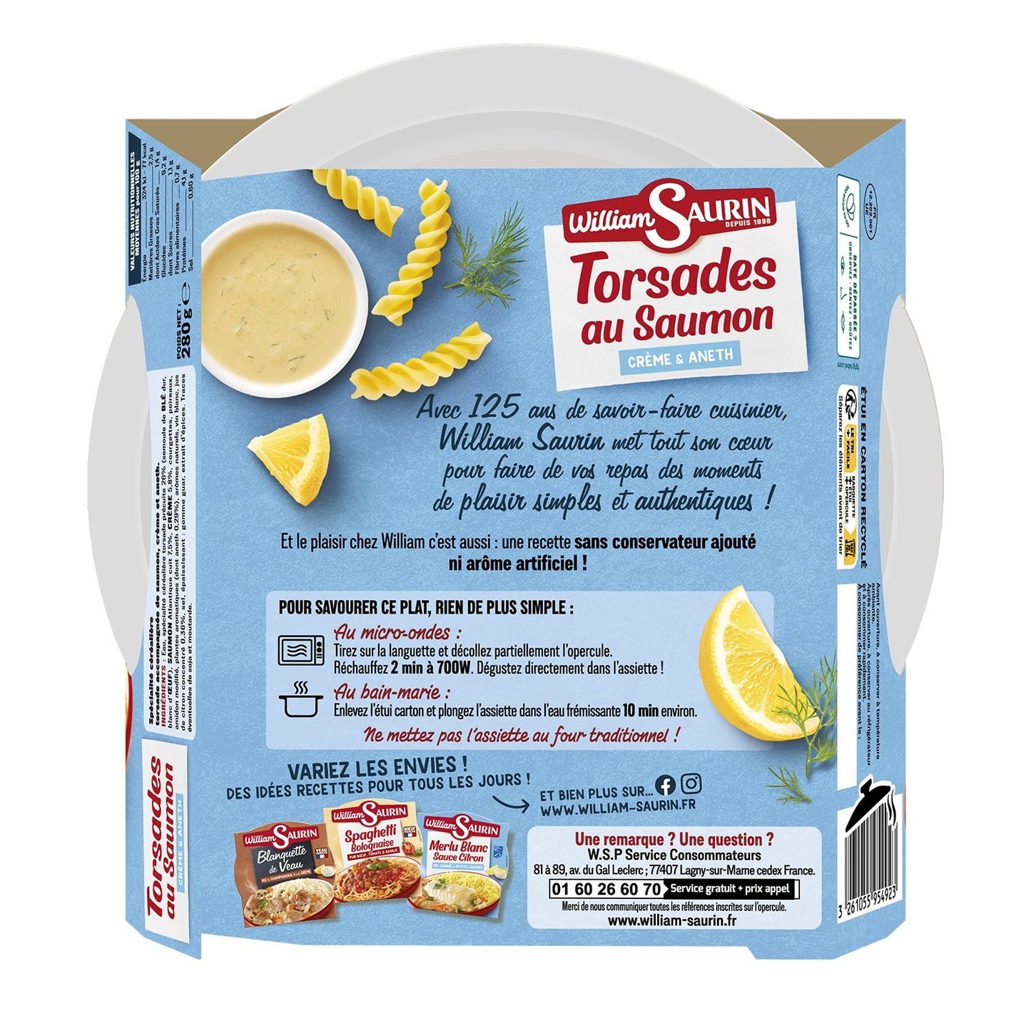 Ready Meal Twists Salmon Cream Dill WILLIAM SAURIN