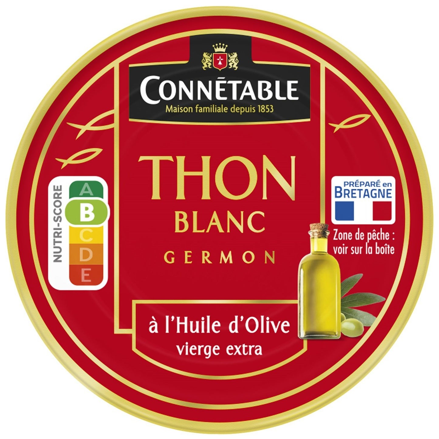 Thon Blanc Huile d'Olive CONNETABLE la boite de 52 g net égoutté