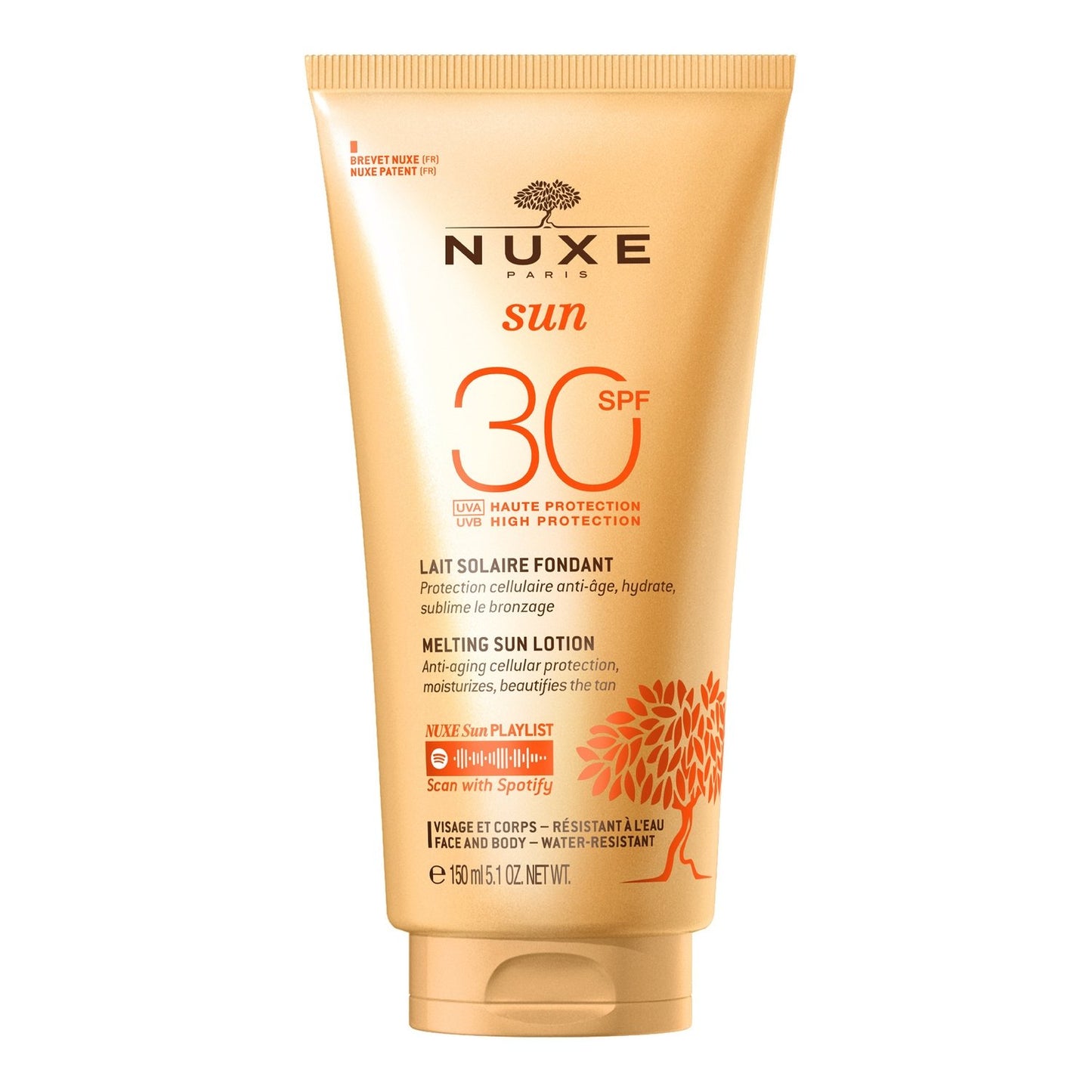 NUXE Sonnenmilch für Gesicht und Körper Spf 30 Fondant