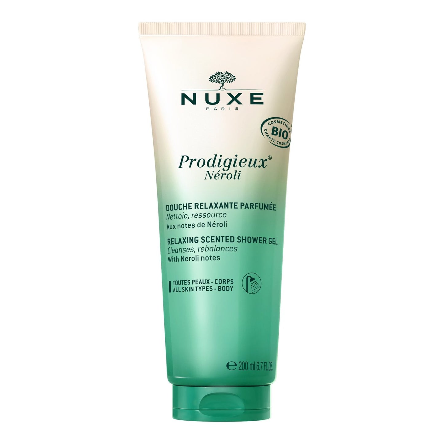 Gel Douche Femme Relaxante Parfumée Néroli Prodigieux Bio NUXE