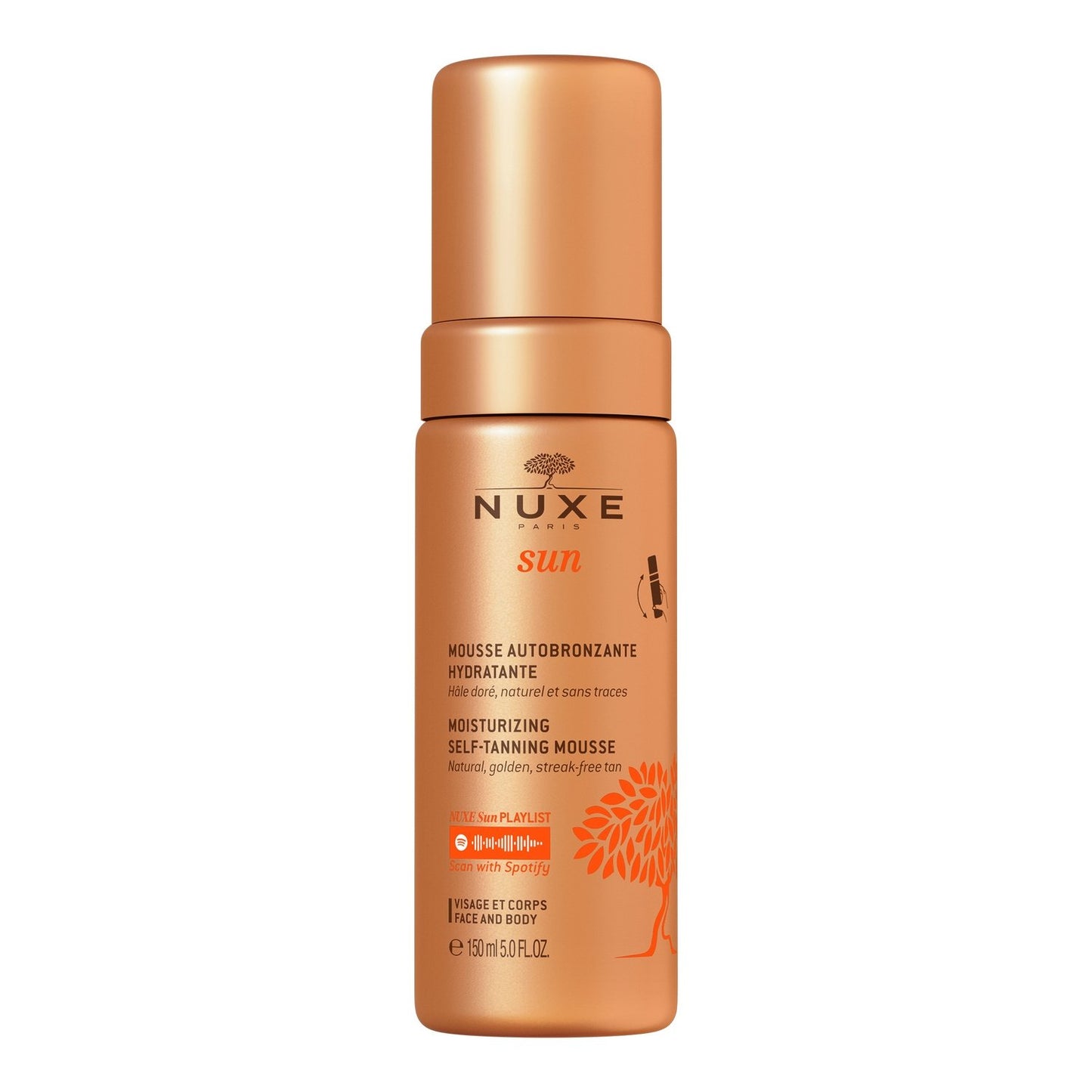Autobronzant Mousse Corps Hâle Naturel Hydratant Sun NUXE le flacon e 150mL
