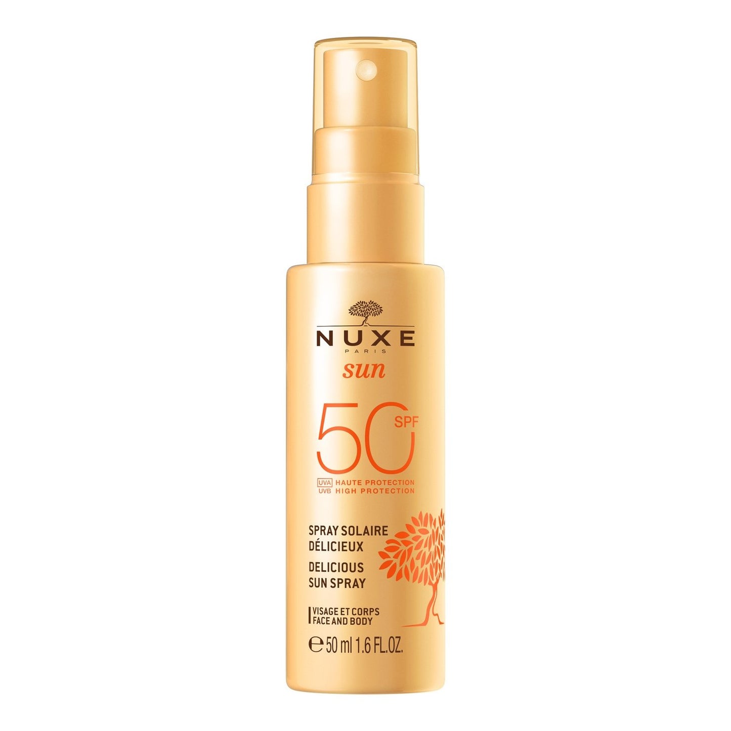 Crème Solaire Spray Corps et Visage Spf 50 Bronzage Sublimé NUXE