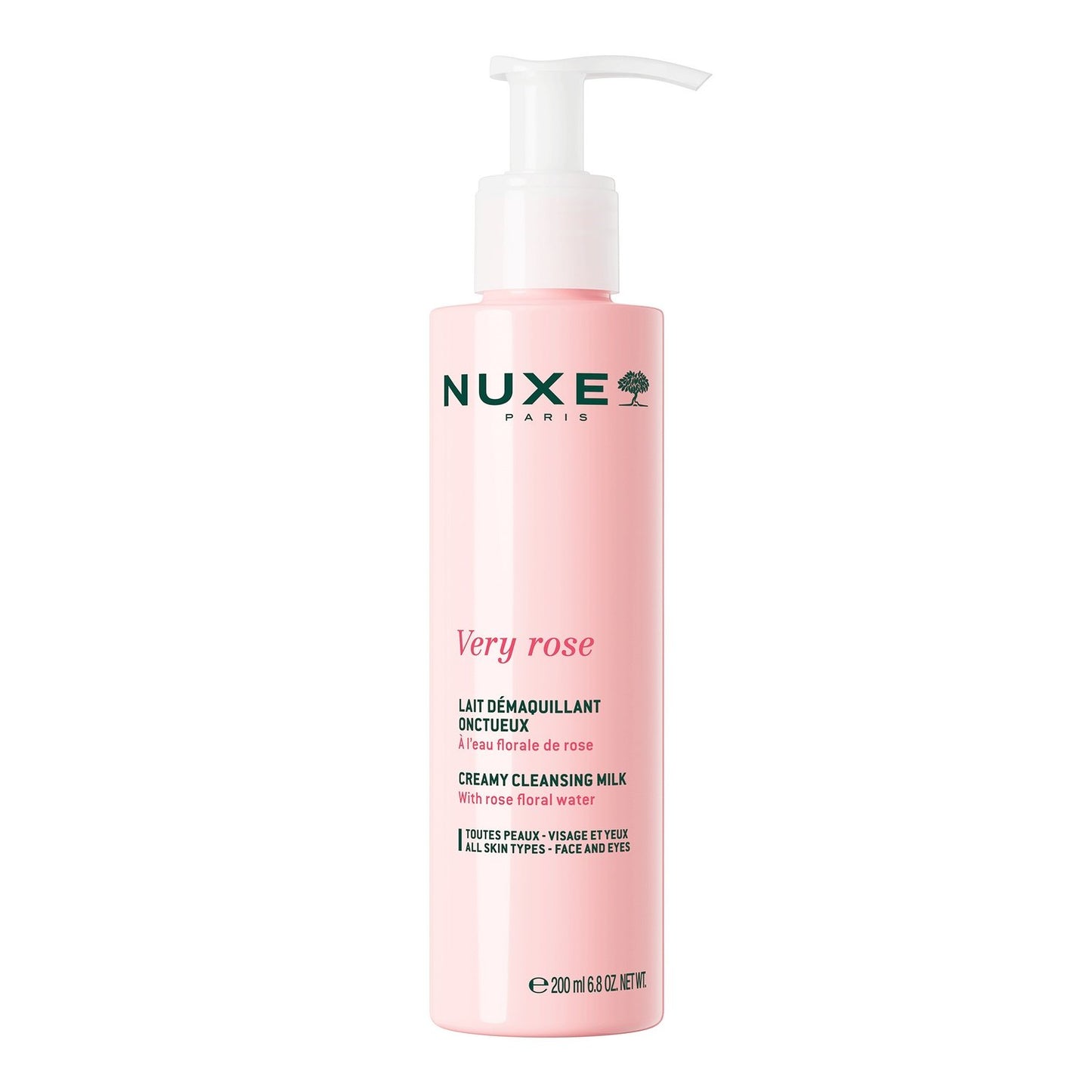 Lait Démaquillant Visage Yeux Onctueux Hydratant Apaisant Very Rose NUXE le flacon de 200mL
