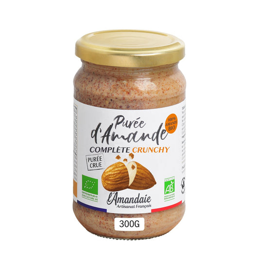 Organic Raw Crunchy Whole Almond Puree Spread L'AMANDAIE