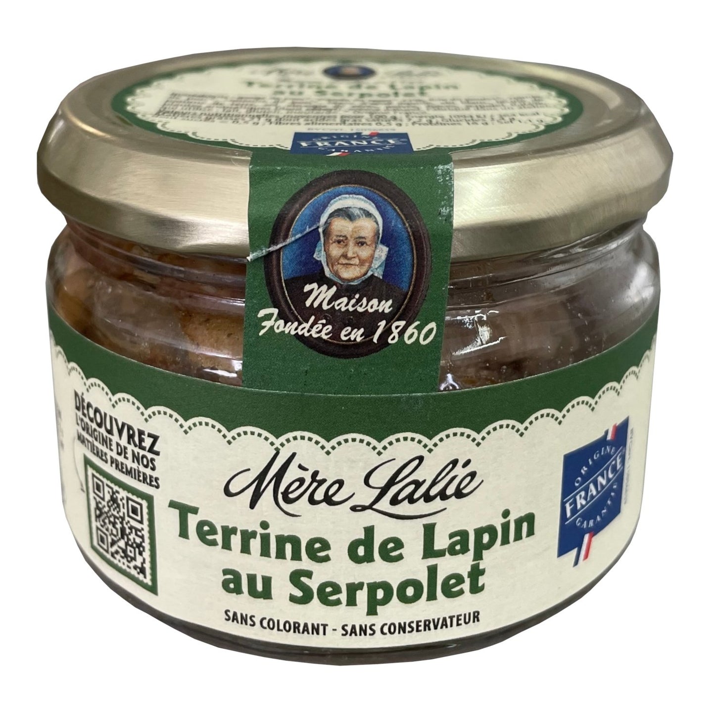 Terrine de Lapin au Serpolet MERE LALIE le pot de 180g