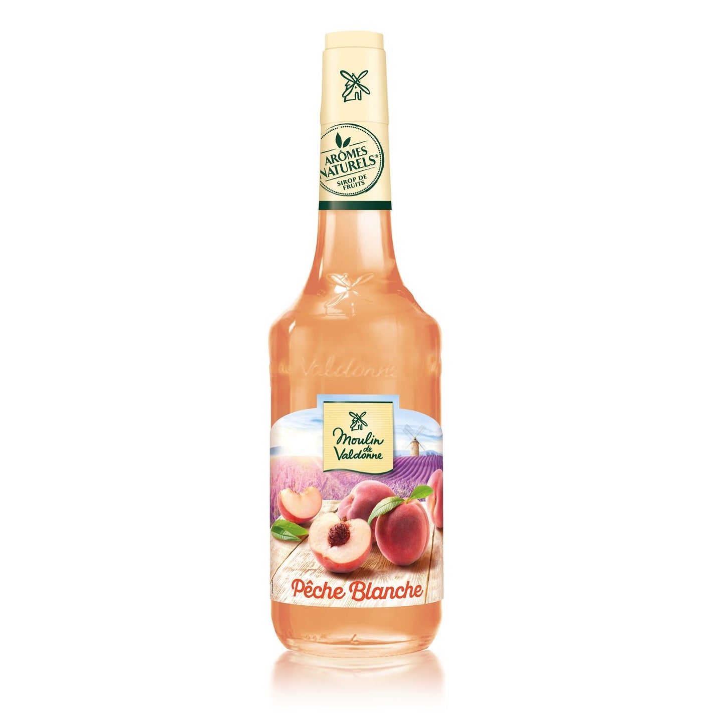 Sirop Pêche Blanche MOULIN DE VALDONNE la bouteille de 70cL