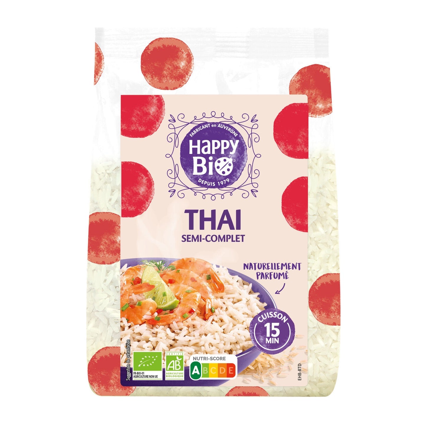 Riz Thai Semi-Complet Bio HAPPY BIO