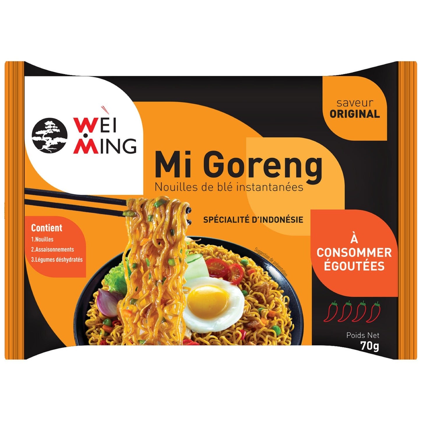 Plat Cuisiné Nouille MI GOENG WEI MING le paquet de 70g