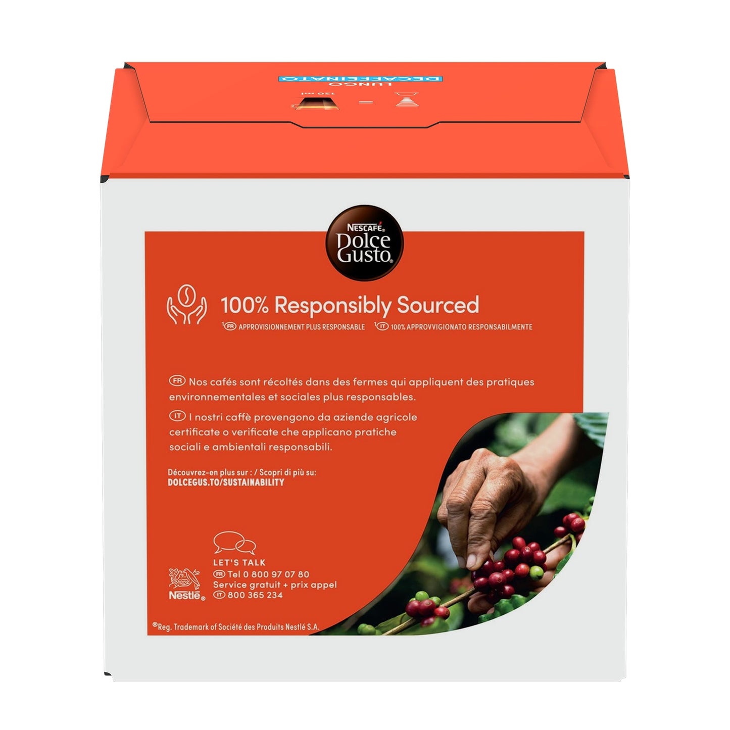 Decaffeinated Coffee Capsules Intensity 6 Compatible with Dolce Gusto NESCAFE