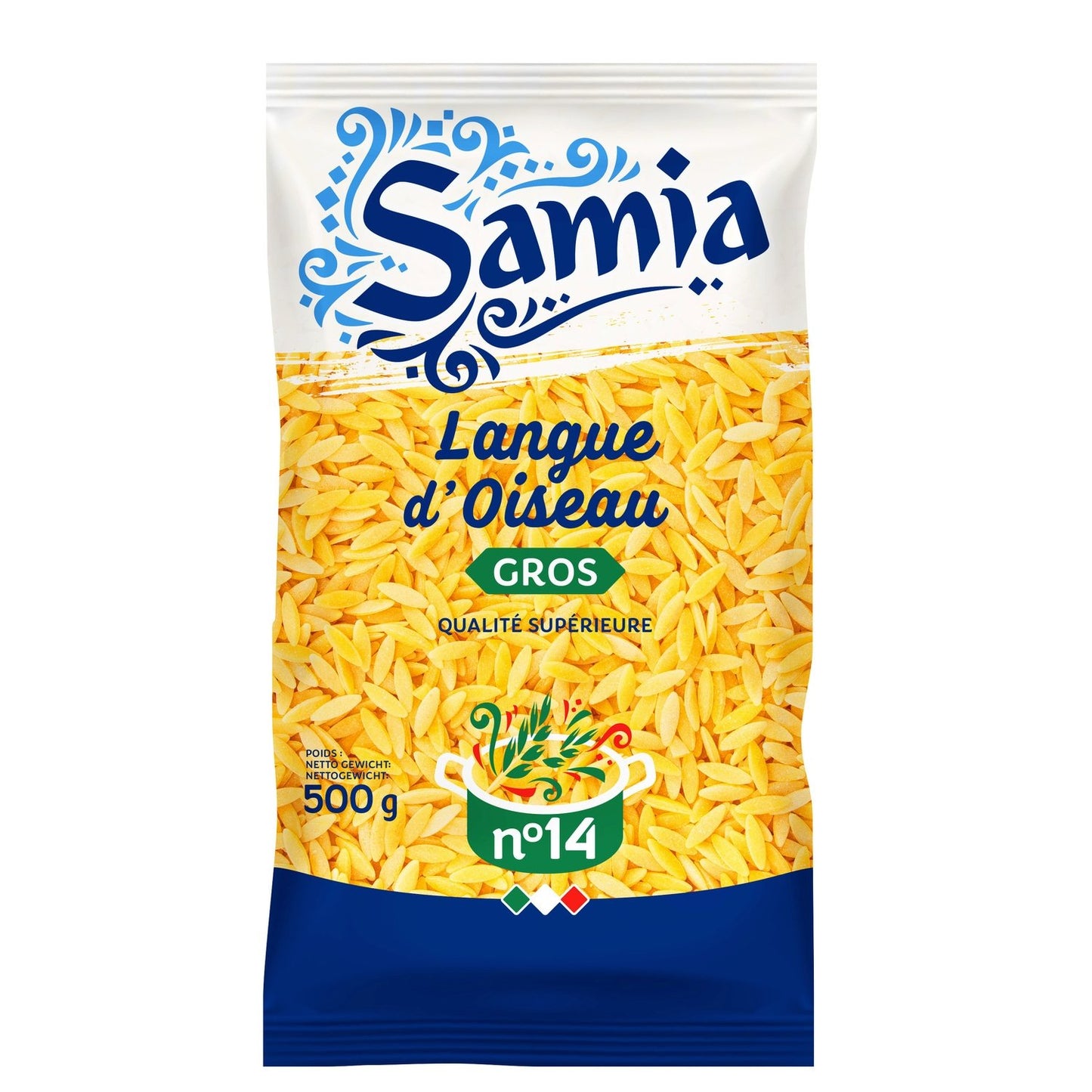 Pâtes Risone N°14 SAMIA le sachet de 500 g