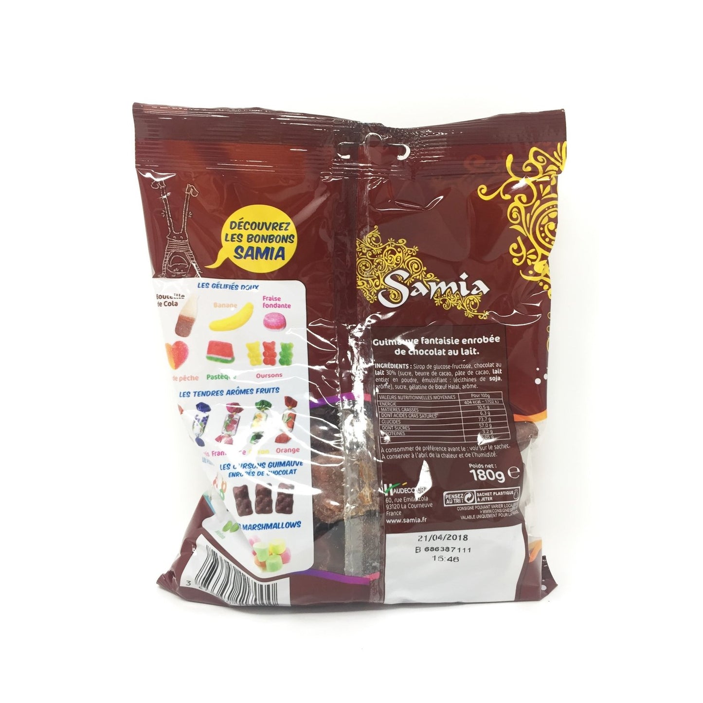 Bonbons Oursons Guimauve Chocolat Halal SAMIA