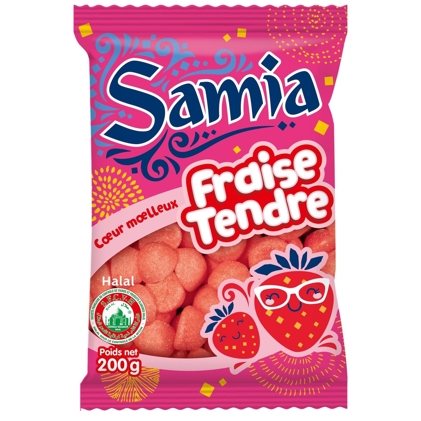 Bonbons Fraise Kiss Halal SAMIA