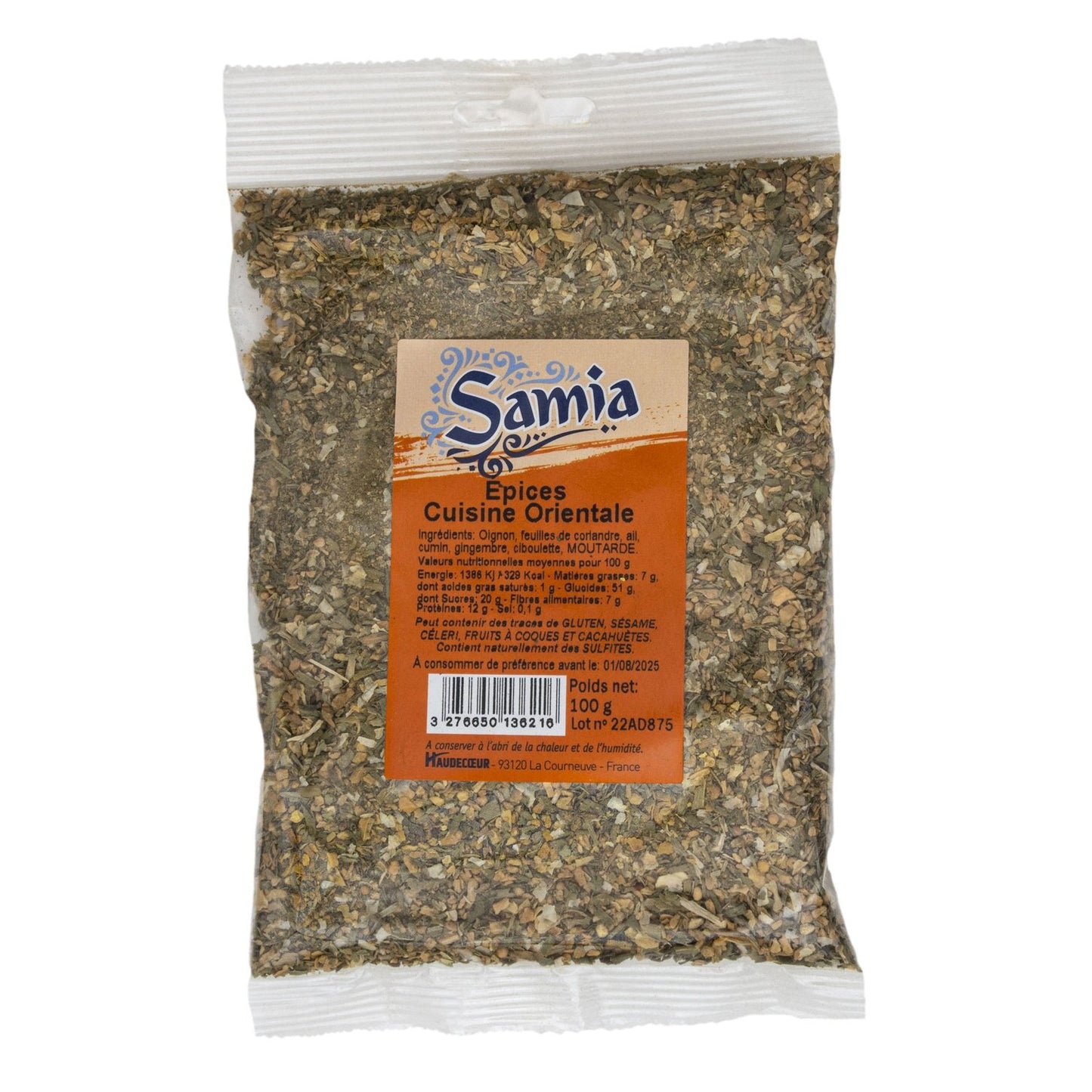 Epices Cuisine Orientale SAMIA le sachet de 100g