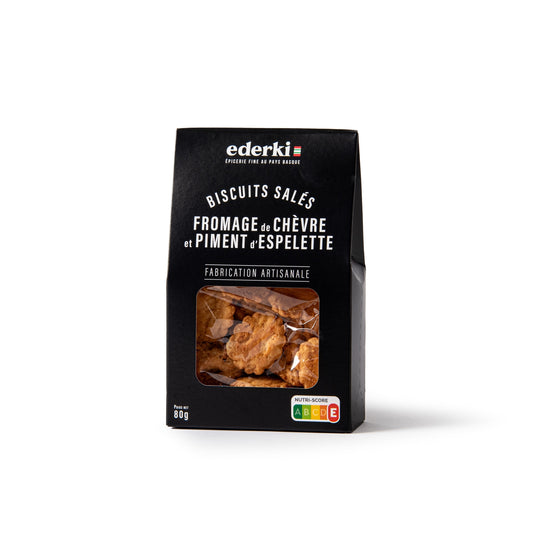 Biscuits Salé Chèvre et Piment d'Espelette EDERKI