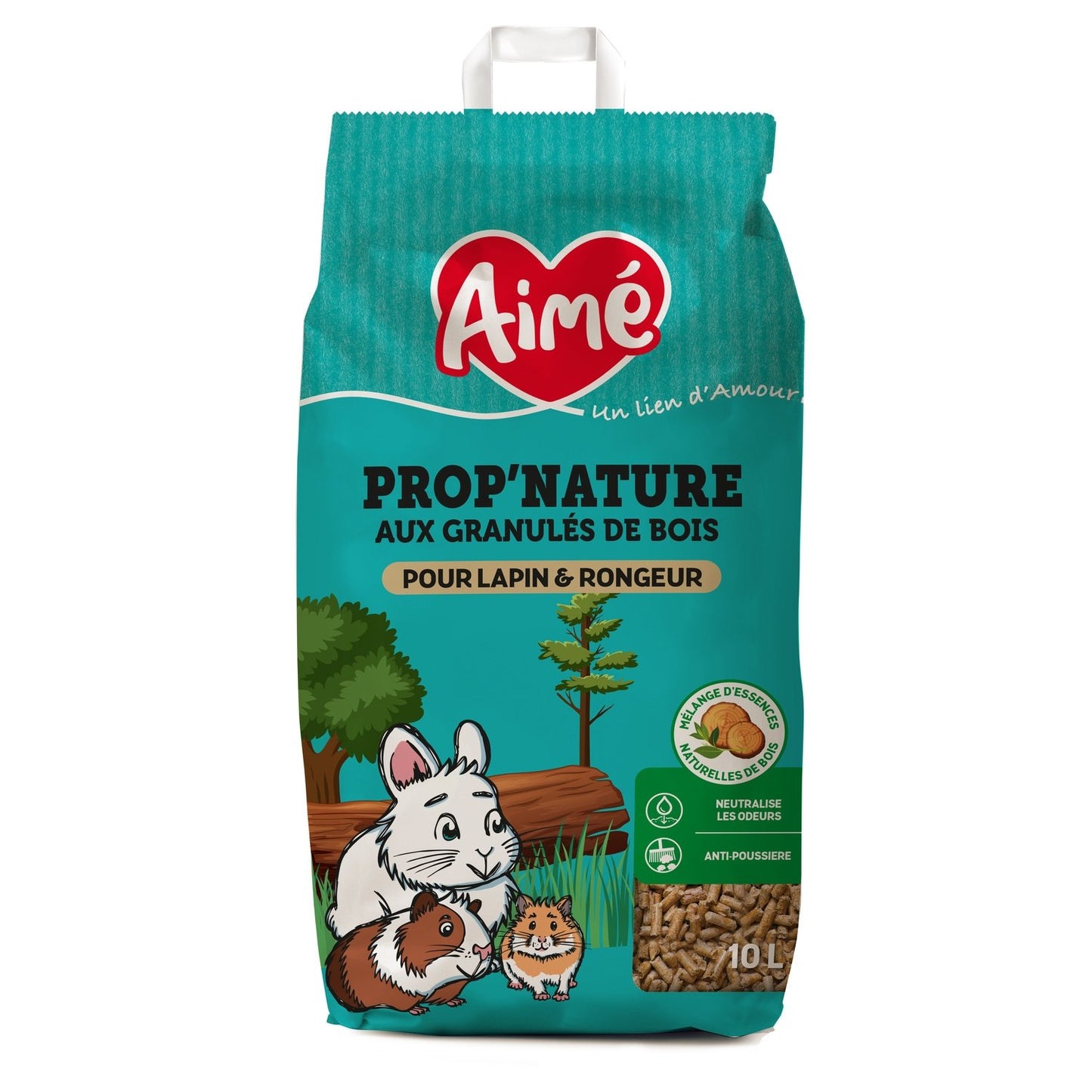 Prop Nature AIME 100 % natürliches, superabsorbierendes Holzpelletstreu für Nagetiere
